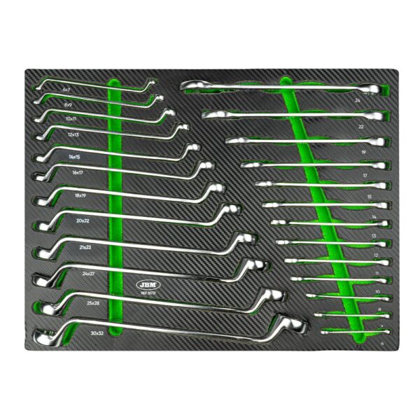 COMBINATION AND DOUBLE RING SPANNERS IN EVA TRAY