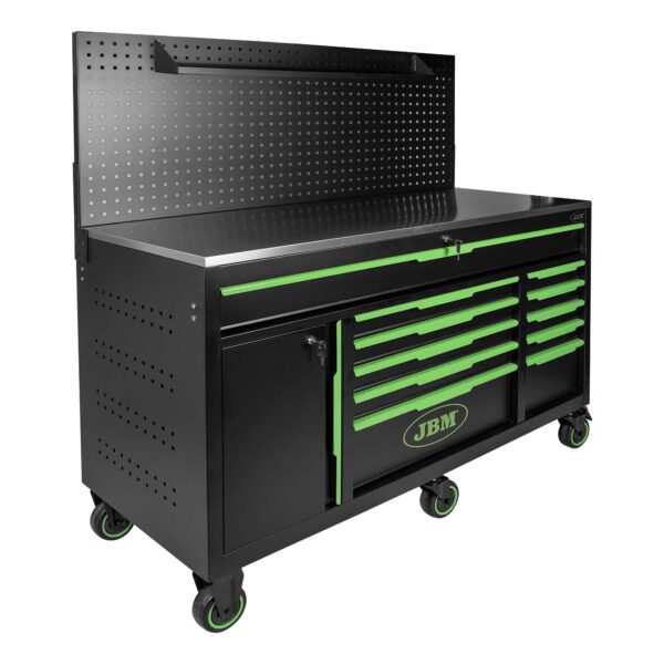 ΕΡΓΑΛΕΙΟΦΟΡΟΣ ΤΡΟΧΗΛΑΤΟΣ ΜΕ 11 ΣΥΡΤΑΡΙΑ ΚΑΙ ΜΕ ΠΑΝΕΛ ΤΟΙΧΟΥ (1547Χ584Χ789mm) JBM